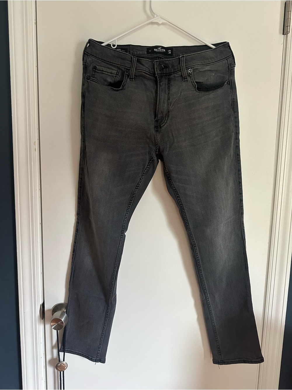 Hollister Slim Straight Charcoal Jeans Mens 34x30